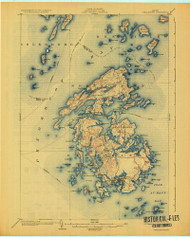 Vinalhaven, Maine 1904 (1925) USGS Old Topo Map Reprint 15x15 ME Quad 807718