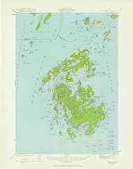 Vinalhaven, Maine 1941 (1962) USGS Old Topo Map Reprint 15x15 ME Quad 306830