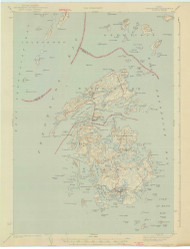 Vinalhaven, Maine 1944 (1944) USGS Old Topo Map Reprint 15x15 ME Quad 306831
