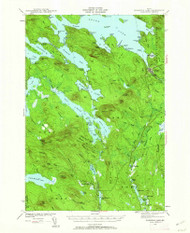 Wabassus Lake, Maine 1941 (1962) USGS Old Topo Map Reprint 15x15 ME Quad 461002