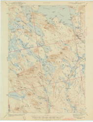 Wabassus Lake, Maine 1943 (1943) USGS Old Topo Map Reprint 15x15 ME Quad 306834
