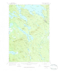 Wabassus Lake, Maine 1953 (1984) USGS Old Topo Map Reprint 15x15 ME Quad 461003