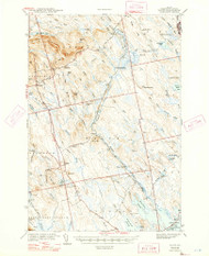 Waite, Maine 1942 (1947) USGS Old Topo Map Reprint 15x15 ME Quad 461004