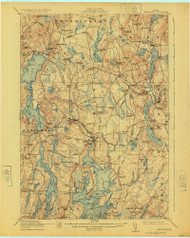 Waldoboro, Maine 1915 (1925) USGS Old Topo Map Reprint 15x15 ME Quad 807722