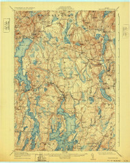 Waldoboro, Maine 1915 (1932) USGS Old Topo Map Reprint 15x15 ME Quad 807721