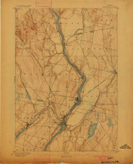 Waterville, Maine 1892 (1900) USGS Old Topo Map Reprint 15x15 ME Quad 807728