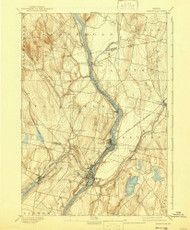 Waterville, Maine 1892 (1941) USGS Old Topo Map Reprint 15x15 ME Quad 461013