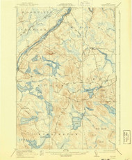 Winn, Maine 1920 (1943) USGS Old Topo Map Reprint 15x15 ME Quad 461025