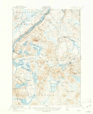 Winn, Maine 1920 (1947) USGS Old Topo Map Reprint 15x15 ME Quad 461026