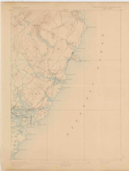 York, Maine 1893 (1893) USGS Old Topo Map Reprint 15x15 ME Quad 306858