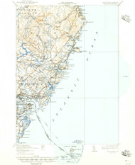 York, Maine 1920 (1946) USGS Old Topo Map Reprint 15x15 ME Quad 461046