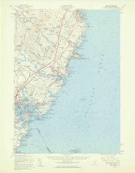 York, Maine 1956 (1960) USGS Old Topo Map Reprint 15x15 ME Quad 306860