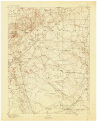 Cassville, New Jersey 1888 USGS Old Topo Map 15x15 NJ Quad