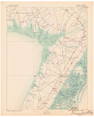 Dennisville, New Jersey 1888 USGS Old Topo Map 15x15 NJ Quad