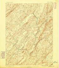 Franklin, New Jersey 1888 USGS Old Topo Map 15x15 NJ Quad