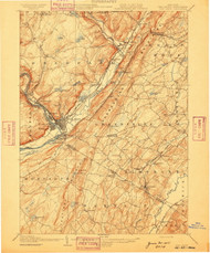 Port Jervis, New Jersey 1908 USGS Old Topo Map 15x15 NJ Quad