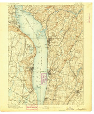 Tarrytown, New Jersey 1892 USGS Old Topo Map 15x15 NJ Quad