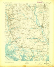 Bridgeton, New Jersey 1894 USGS Old Topo Map 15x15 NJ Quad