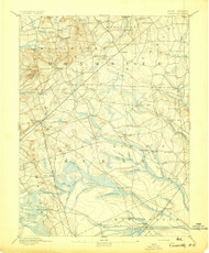 Cassville, New Jersey 1894 USGS Old Topo Map 15x15 NJ Quad