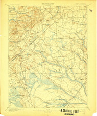Cassville, New Jersey 1900 (1906) USGS Old Topo Map 15x15 NJ Quad