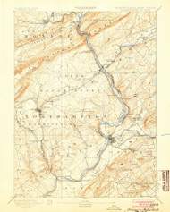 Delaware Watergap, New Jersey 1893 (1904) USGS Old Topo Map 15x15 NJ Quad
