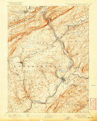 Delaware Watergap, New Jersey 1893 (1920) USGS Old Topo Map 15x15 NJ Quad