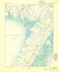 Dennisville, New Jersey 1894 USGS Old Topo Map 15x15 NJ Quad