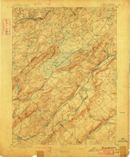Hackettstown, New Jersey 1898 (1902) USGS Old Topo Map 15x15 NJ Quad