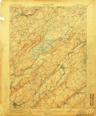 Hackettstown, New Jersey 1905 USGS Old Topo Map 15x15 NJ Quad