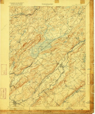Hackettstown, New Jersey 1905 (1916) USGS Old Topo Map 15x15 NJ Quad