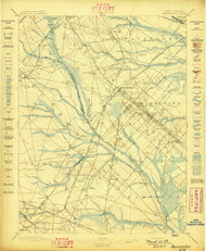 Hammonton, New Jersey 1898 USGS Old Topo Map 15x15 NJ Quad