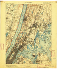 Harlem, New Jersey 1900 (1910) USGS Old Topo Map 15x15 NJ Quad