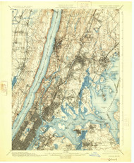 Harlem, New Jersey 1900 (1925) USGS Old Topo Map 15x15 NJ Quad