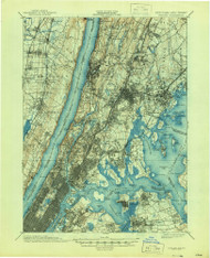 Harlem, New Jersey 1900 (1944) USGS Old Topo Map 15x15 NJ Quad