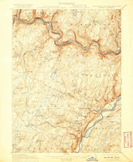 Milford, New Jersey 1915 (1920) USGS Old Topo Map 15x15 NJ Quad
