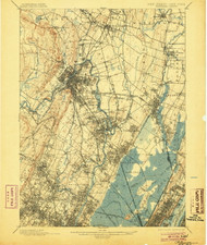 Paterson, New Jersey 1903 (1904) USGS Old Topo Map 15x15 NJ Quad