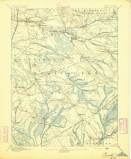 Pemberton, New Jersey 1894 USGS Old Topo Map 15x15 NJ Quad