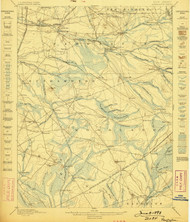 Pemberton, New Jersey 1898 USGS Old Topo Map 15x15 NJ Quad