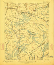 Pemberton, New Jersey 1898 (1912) USGS Old Topo Map 15x15 NJ Quad