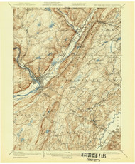 Port Jervis, New Jersey 1908 (1944) USGS Old Topo Map 15x15 NJ Quad