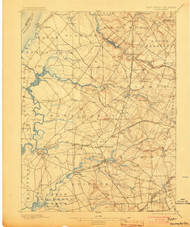 Salem, New Jersey 1898 (1903) USGS Old Topo Map 15x15 NJ Quad
