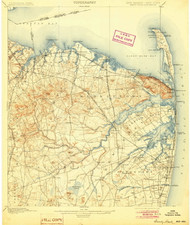 Sandy Hook, New Jersey 1901 (1904) USGS Old Topo Map 15x15 NJ Quad