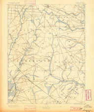 Tuckahoe, New Jersey 1893 (1900) USGS Old Topo Map 15x15 NJ Quad