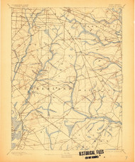 Tuckahoe, New Jersey 1893 (1905) USGS Old Topo Map 15x15 NJ Quad