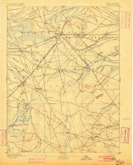 Whiting, New Jersey 1888 (1900) USGS Old Topo Map 15x15 NJ Quad