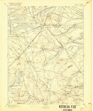 Whitings, New Jersey 1888 (1916) USGS Old Topo Map 15x15 NJ Quad