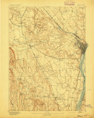 Albany, NY 1893 (1893) USGS Old Topo Map 15x15 NY Quad