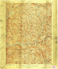 Andes, NY 1924 (1924) USGS Old Topo Map 15x15 NY Quad
