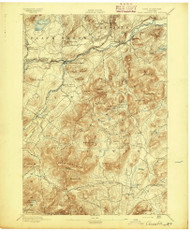 Ausable, NY 1895 (1895) USGS Old Topo Map 15x15 NY Quad