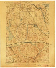 Baldwinsville, NY 1900 (1900) USGS Old Topo Map 15x15 NY Quad